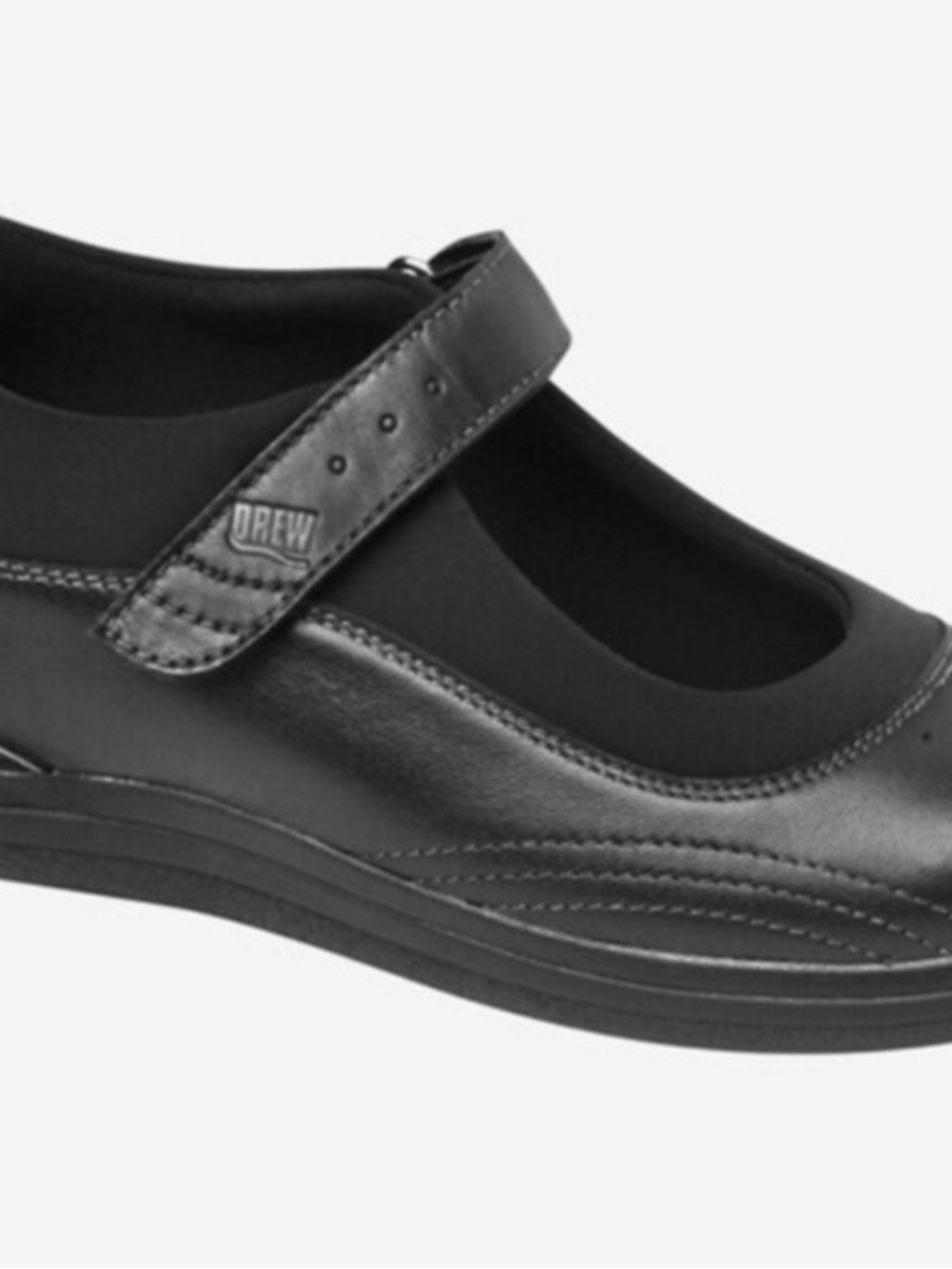 DREW Black Leather Rosemary Mary Jane Comfort Sneaker Shoes - Size 7.5 - EUC - Picture 2 of 8